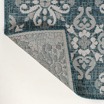 Amora Traditional Mediterranean Tile Design Indoor/Outdoor Area Rug